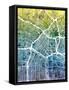 Los Angeles City Street Map-Michael Tompsett-Framed Stretched Canvas