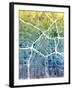 Los Angeles City Street Map-Michael Tompsett-Framed Art Print