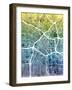 Los Angeles City Street Map-Michael Tompsett-Framed Art Print