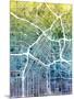 Los Angeles City Street Map-Michael Tompsett-Mounted Art Print