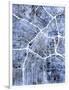 Los Angeles City Street Map-Michael Tompsett-Framed Art Print