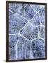 Los Angeles City Street Map-Michael Tompsett-Framed Art Print