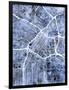 Los Angeles City Street Map-Michael Tompsett-Framed Art Print