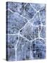 Los Angeles City Street Map-Michael Tompsett-Stretched Canvas