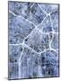 Los Angeles City Street Map-Michael Tompsett-Mounted Art Print