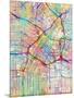 Los Angeles City Street Map-Tompsett Michael-Mounted Art Print