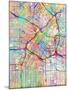 Los Angeles City Street Map-Tompsett Michael-Mounted Art Print