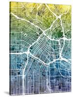 Los Angeles City Street Map-Tompsett Michael-Stretched Canvas