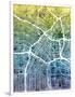 Los Angeles City Street Map-Tompsett Michael-Framed Art Print