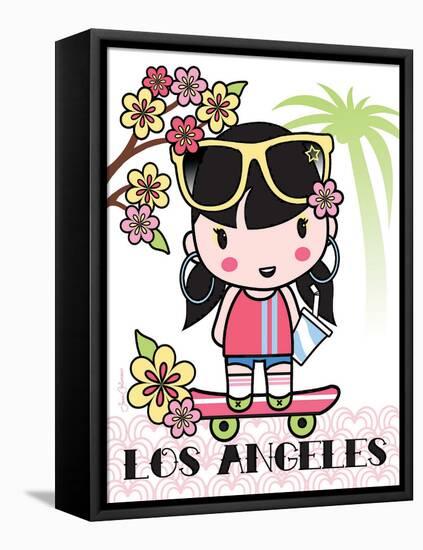 Los Angeles Cutie-Joan Coleman-Framed Stretched Canvas