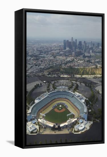 Los Angeles, Dodger Stadium, Home of the Los Angeles Dodgers-David Wall-Framed Stretched Canvas