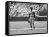 Los Angeles Dodgers Pitcher Sandy Koufax Taking the Field During Game Against the Milwaukee Braves-Robert W^ Kelley-Framed Stretched Canvas
