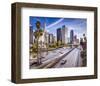 Los Angeles Downtown Cityscape-null-Framed Art Print