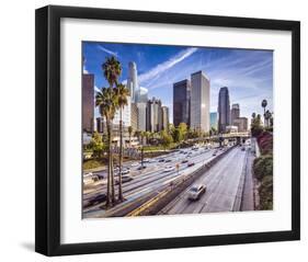 Los Angeles Downtown Cityscape-null-Framed Art Print