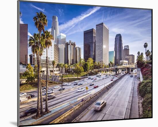 Los Angeles Downtown Cityscape-null-Mounted Art Print