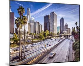 Los Angeles Downtown Cityscape-null-Mounted Art Print