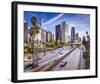 Los Angeles Downtown Cityscape-null-Framed Art Print