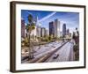 Los Angeles Downtown Cityscape-null-Framed Art Print