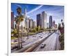 Los Angeles Downtown Cityscape-null-Framed Art Print