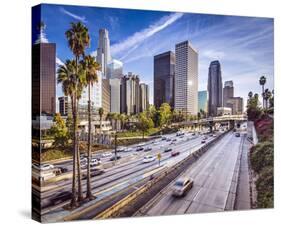 Los Angeles Downtown Cityscape-null-Stretched Canvas