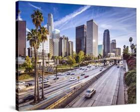 Los Angeles Downtown Cityscape-null-Stretched Canvas