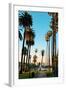 Los Angeles Downtown Park View with Palm Trees.-Songquan Deng-Framed Photographic Print