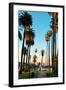 Los Angeles Downtown Park View with Palm Trees.-Songquan Deng-Framed Photographic Print