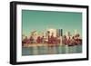 Los Angeles Downtown View from Park with Water Reflections.-Songquan Deng-Framed Photographic Print