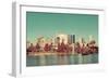 Los Angeles Downtown View from Park with Water Reflections.-Songquan Deng-Framed Photographic Print