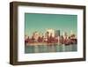 Los Angeles Downtown View from Park with Water Reflections.-Songquan Deng-Framed Photographic Print