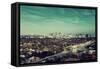 Los Angeles Downtown View with Highway and Urban Architectures.-Songquan Deng-Framed Stretched Canvas