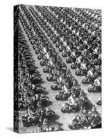 Los Angeles Has World's Biggest Motorcycle Police Force, Here Lining Up For Review-Loomis Dean-Stretched Canvas