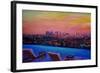 Los Angeles Infinity Skyline with Infinite View Pool-Markus Bleichner-Framed Art Print