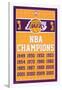 Los Angeles Lakers NBA Champions Sports Poster-null-Framed Poster