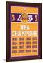 Los Angeles Lakers NBA Champions Sports Poster-null-Framed Poster