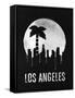 Los Angeles Landmark Black-null-Framed Stretched Canvas