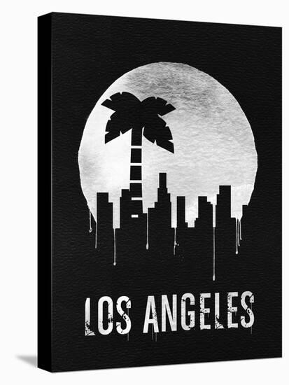 Los Angeles Landmark Black-null-Stretched Canvas