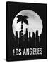 Los Angeles Landmark Black-null-Stretched Canvas