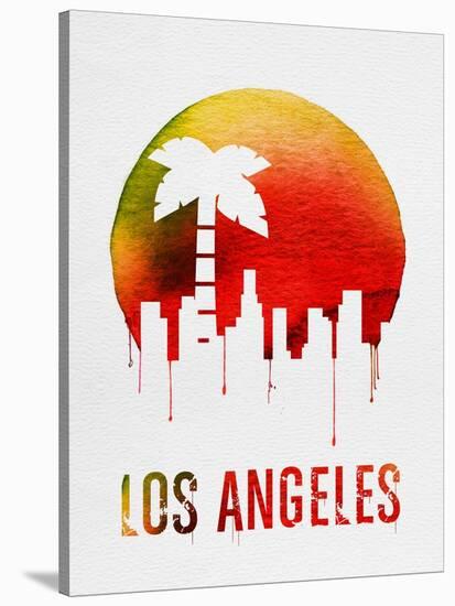 Los Angeles Landmark Red-null-Stretched Canvas