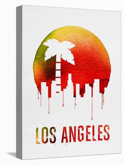 Los Angeles Landmark Red-null-Stretched Canvas