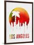 Los Angeles Landmark Red-null-Framed Art Print