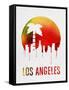 Los Angeles Landmark Red-null-Framed Stretched Canvas