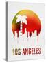 Los Angeles Landmark Red-null-Stretched Canvas