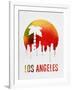 Los Angeles Landmark Red-null-Framed Art Print