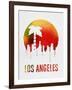 Los Angeles Landmark Red-null-Framed Art Print