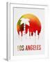 Los Angeles Landmark Red-null-Framed Art Print