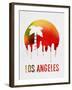 Los Angeles Landmark Red-null-Framed Art Print
