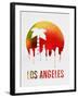 Los Angeles Landmark Red-null-Framed Art Print