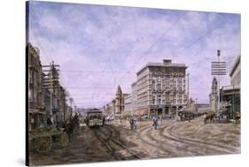 Los Angeles: Looking South From Main & Spring-Stanton Manolakas-Stretched Canvas