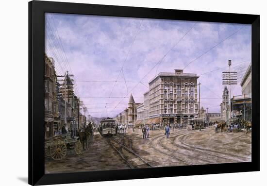 Los Angeles: Looking South From Main & Spring-Stanton Manolakas-Framed Giclee Print